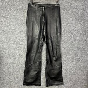 Vintage 90’s Wilson Pelle Studio Wilson’s Black Leather‎ Motorcycle Pants  2